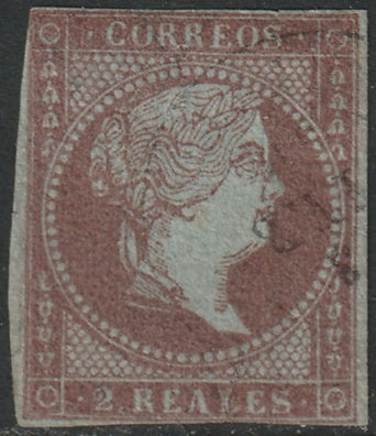 Spain 1855 Sc 39 used date cancel