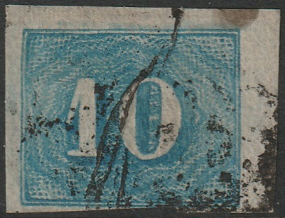 Brazil 1854 Sc 37b used steel blue