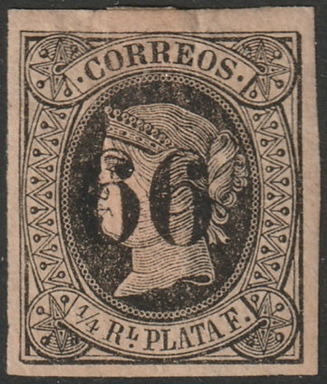 Cuba 1866 Sc 22 MH* disturbed gum