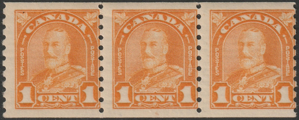 Canada 1930 Sc 178 coil strip of 3 MNH**