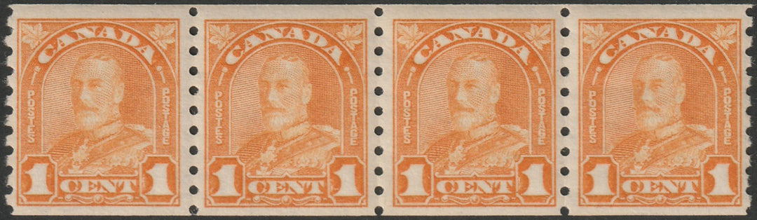 Canada 1930 Sc 178 coil strip of 4 MNH**