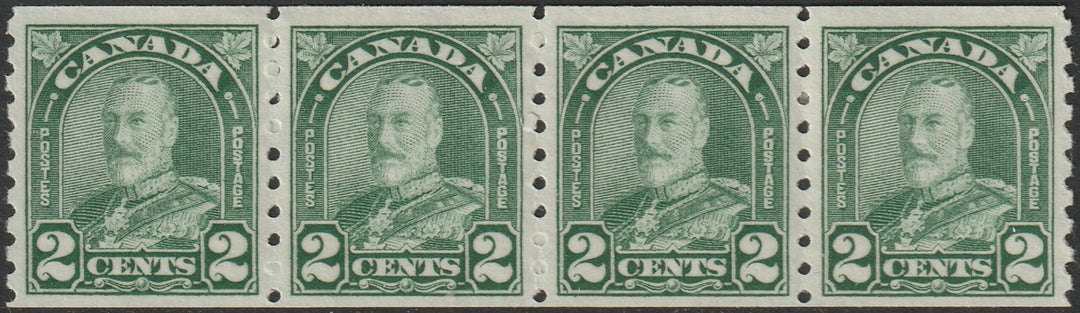 Canada 1930 Sc 180 coil strip of 4 MLH*