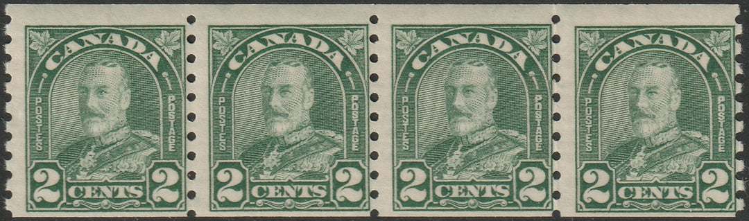 Canada 1930 Sc 180 coil strip of 4 MNH**