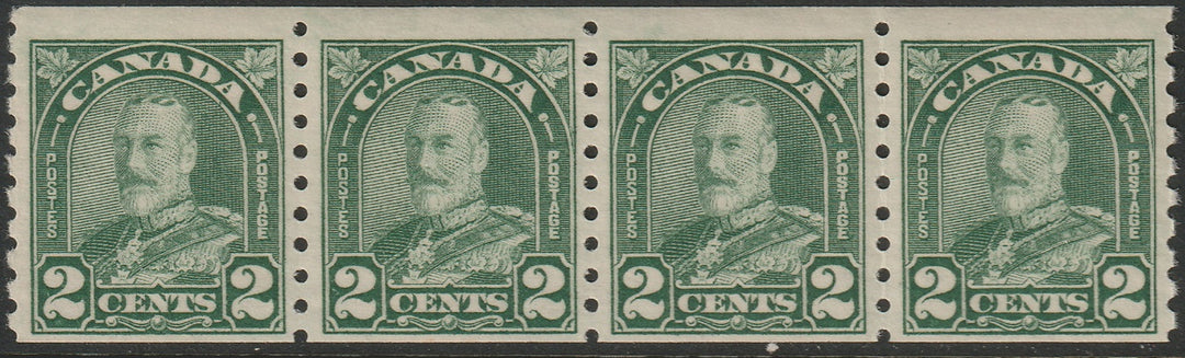 Canada 1930 Sc 180 coil strip of 4 MNH**