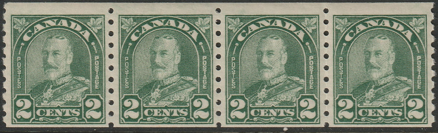 Canada 1930 Sc 180 coil strip of 4 MNH**