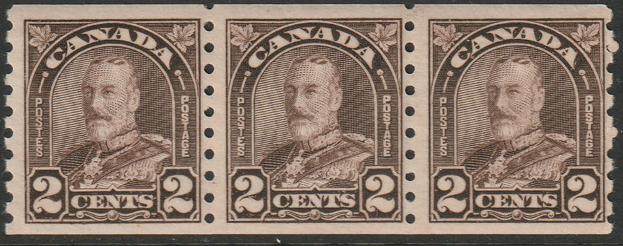 Canada 1931 Sc 182 coil strip of 3 MNH**