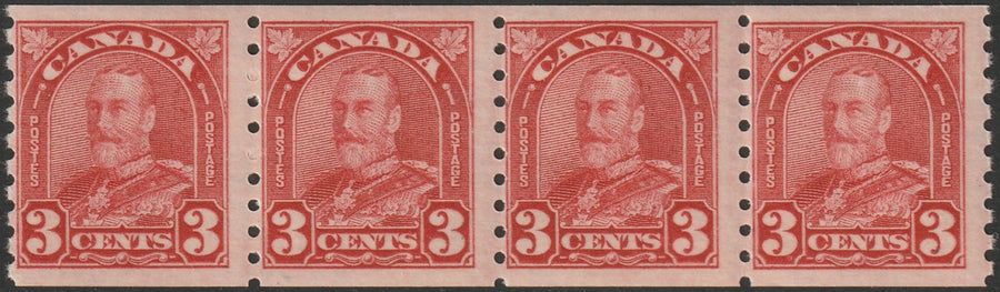 Canada 1931 Sc 183 coil strip of 4 MNH**