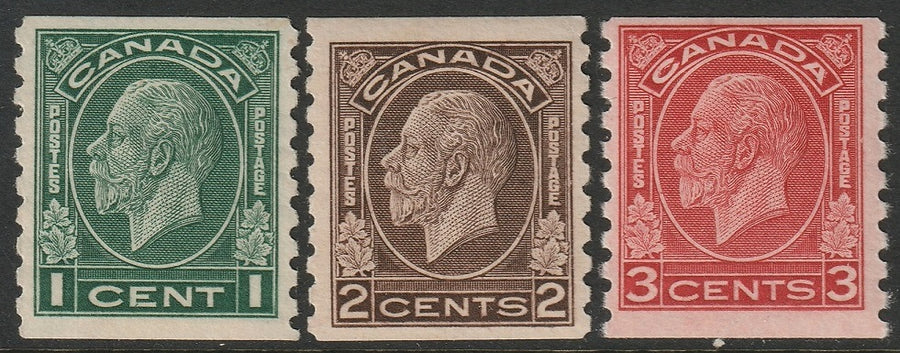 Canada 1933 Sc 205-7 coil set MH*