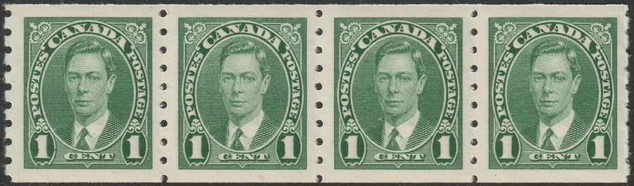 Canada 1937 Sc 238 coil strip of 4 MNH**