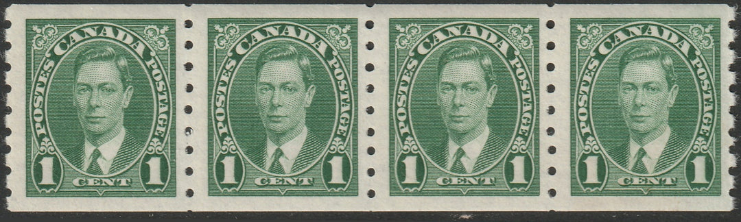 Canada 1937 Sc 238 coil strip of 4 MNH**