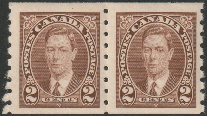 Canada 1937 Sc 239 coil pair MNH**