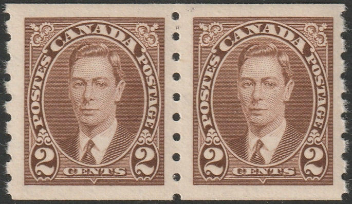 Canada 1937 Sc 239 coil pair MNH**