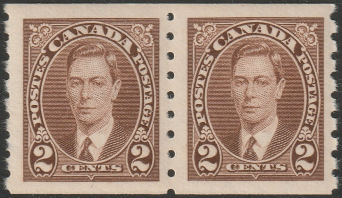 Canada 1937 Sc 239 coil pair MNH**