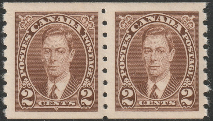 Canada 1937 Sc 239 coil pair MNH**