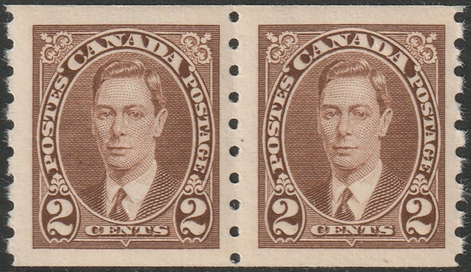 Canada 1937 Sc 239 coil pair MNH**