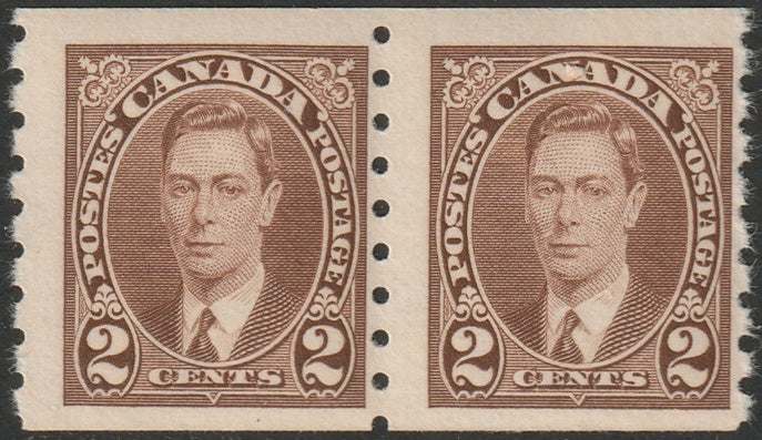 Canada 1937 Sc 239 coil pair MNH**