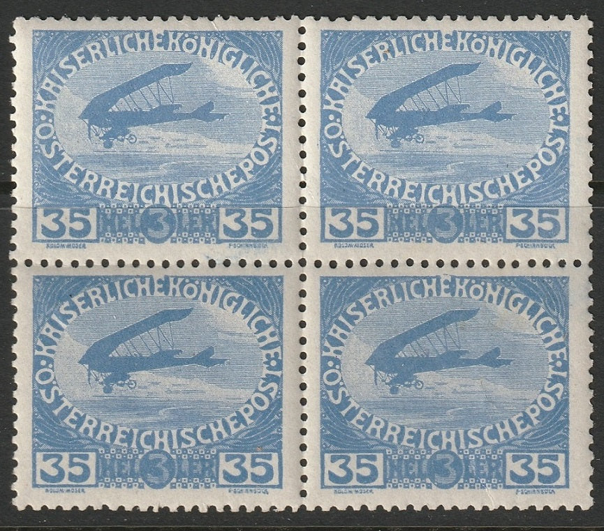 Austria 1915 Sc B7 block MNH**