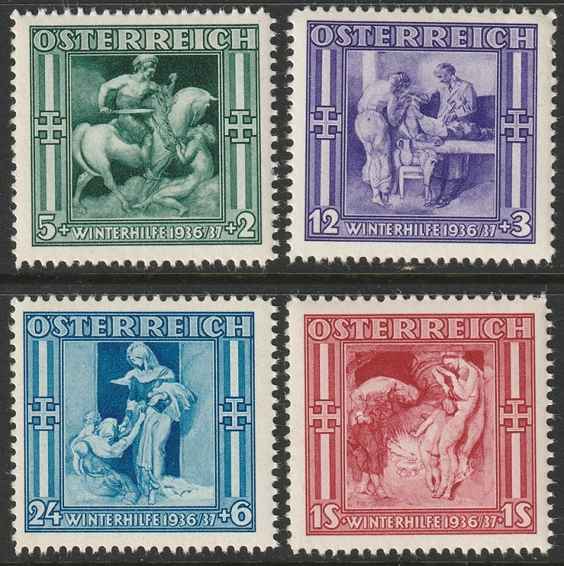 Austria 1936 Sc B142-5 set MNH**