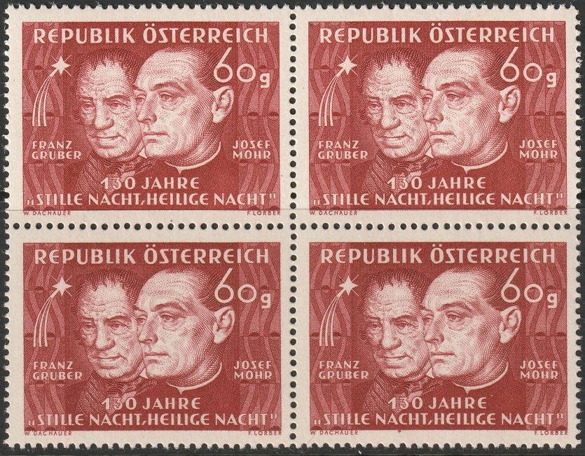 Austria 1948 Sc 558 block MNH**