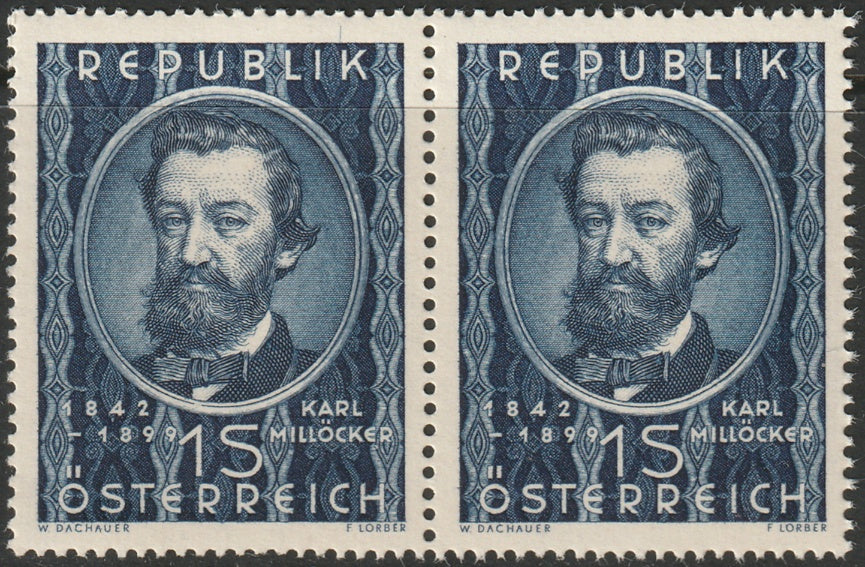 Austria 1949 Sc 562 pair MNH**