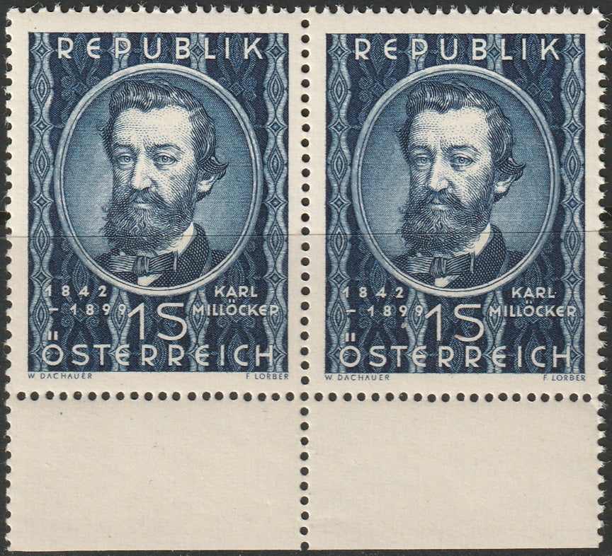 Austria 1949 Sc 562 pair MNH**