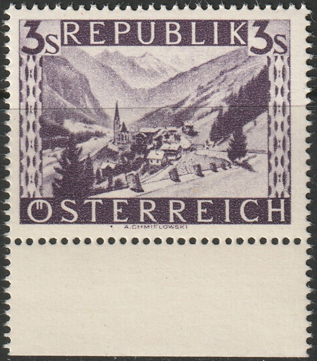 Austria 1948 Sc 514 margin single MNH**