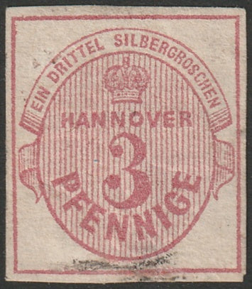 Hanover 1859 Sc 16 used light cancel thin