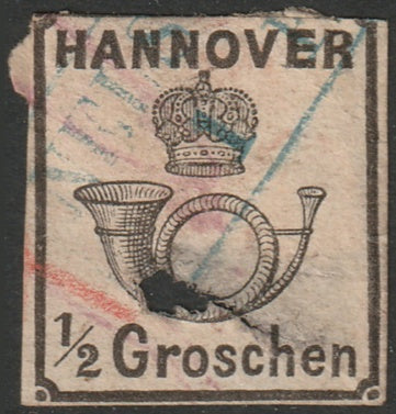 Hanover 1860 Sc 18 used faulty large hole/thins