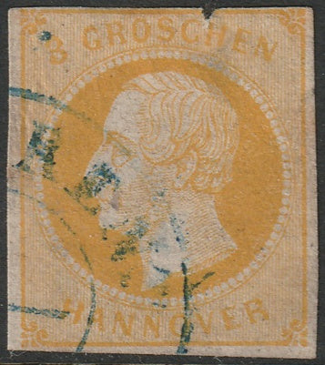 Hanover 1859 Sc 22 used small tear/thin