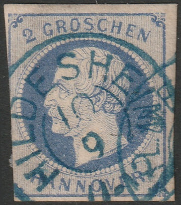 Hanover 1859 Sc 20 used Hildesheim cancels