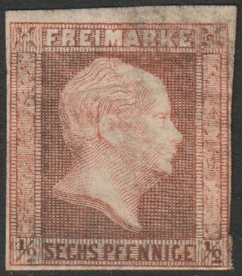 Prussia 1859 Sc 10 MH* some cracked gum oxidized
