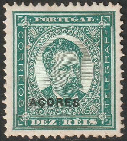 Azores 1882 Sc 45d MH* surfaced paper some perf toning