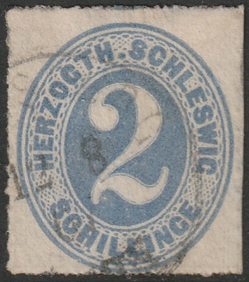 Schleswig-Holstein 1865 Sc 13 used light cancel