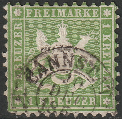 Wurttemberg 1863 Sc 34a used Cannstatt cancel