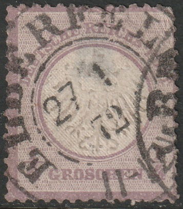 Germany 1872 Sc 1 used Elberfeld cancel large thin