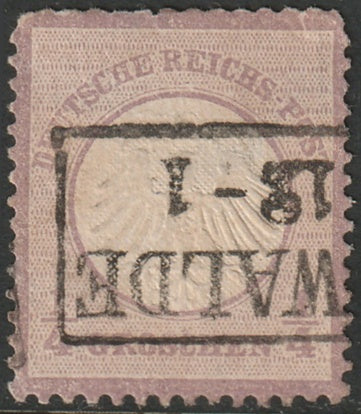 Germany 1872 Sc 1 used [..]walde cancel thin