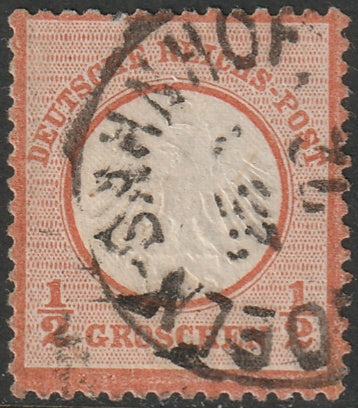 Germany 1872 Sc 3 used [..]oeln-Bahnhof cancel