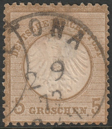 Germany 1872 Sc 6 used Altona cancel large thin