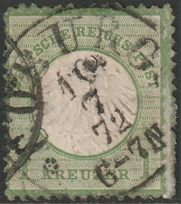 Germany 1872 Sc 7 used Coburg cancel tiny left side tear