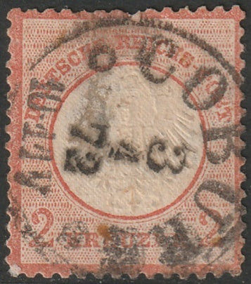 Germany 1872 Sc 8 used Coburg cancel large thin