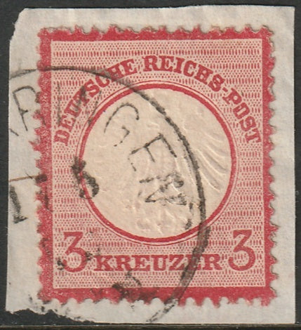 Germany 1872 Sc 9 used [..]ringen cancel on piece