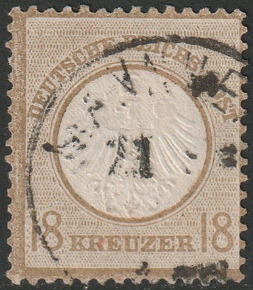 Germany 1872 Sc 11 used Mannheim cancel