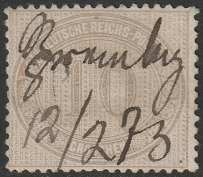 Germany 1872 Sc 12 used pen cancel with APS certificate & signed