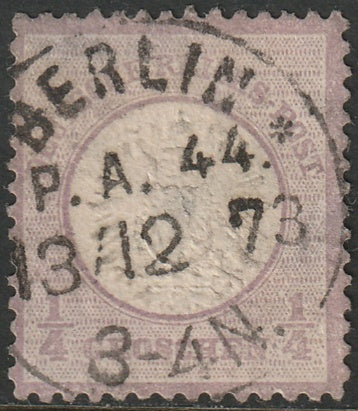 Germany 1872 Sc 14 used Berlin cancel thins/pinhole