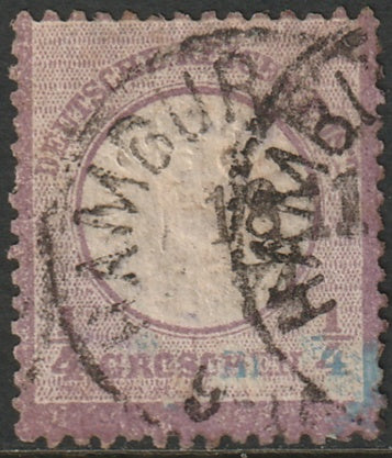 Germany 1872 Sc 14 used Hamburg cancel thins/stained