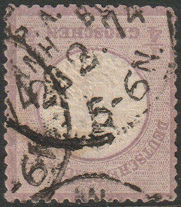 Germany 1872 Sc 14 used small thins/crease