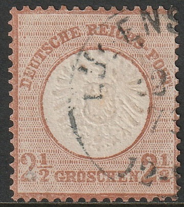 Germany 1872 Sc 19 used with APS certificate reperfing