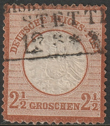 Germany 1872 Sc 19 used Stettin cancel with APS certificate