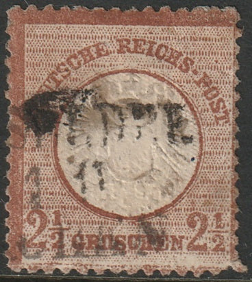 Germany 1872 Sc 19a used box cancel embossing thins