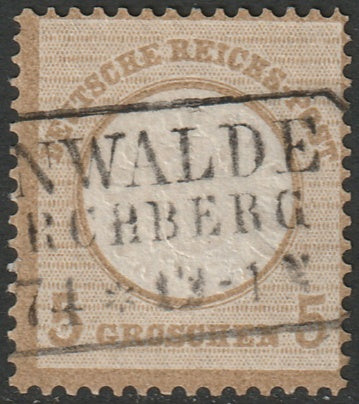 Germany 1872 Sc 20 used [..]nwalde Kirchberg box cancel